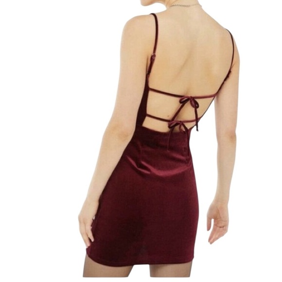 Urban Outfitters Dresses & Skirts - UO Genova red velvet tie back dress